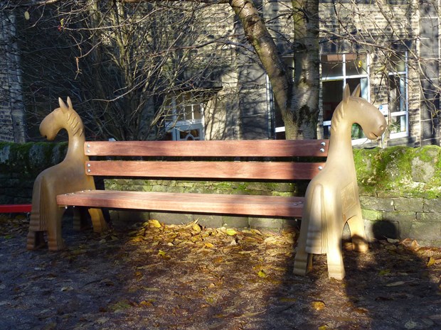 canal horse bench