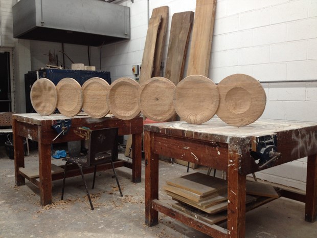 Seven plates  work in progress. 2015-16