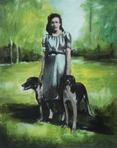 Woman With Dogs, by Annette Pugh