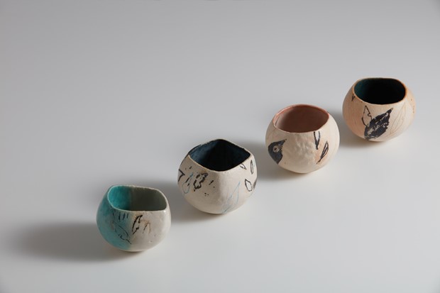 Tiny bowls from 'Contained Flora' series