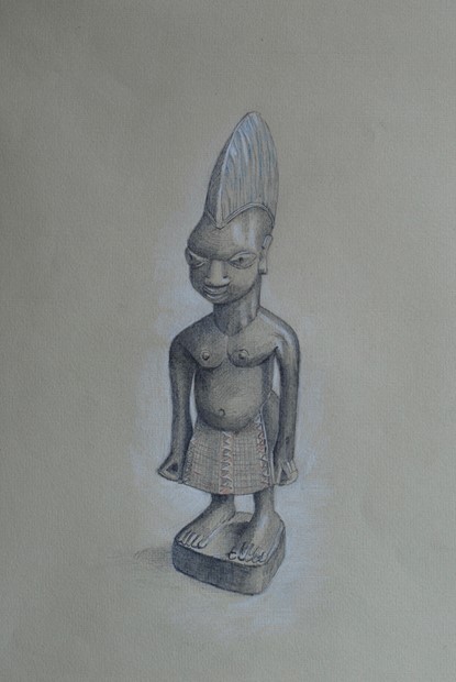 Study of Yoruba male Ibeji figure