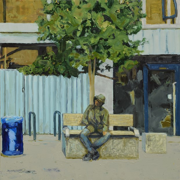 Man on a bench (Giffin Square) 2