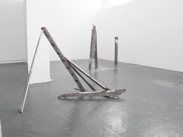 studio works: standing and leaning things - Credit: gill newton