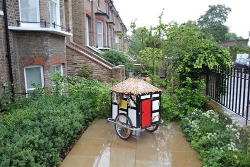Bike pulled micro- cottage