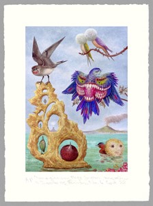 imaginary page from a book of birds no.4, by Matthew Cort