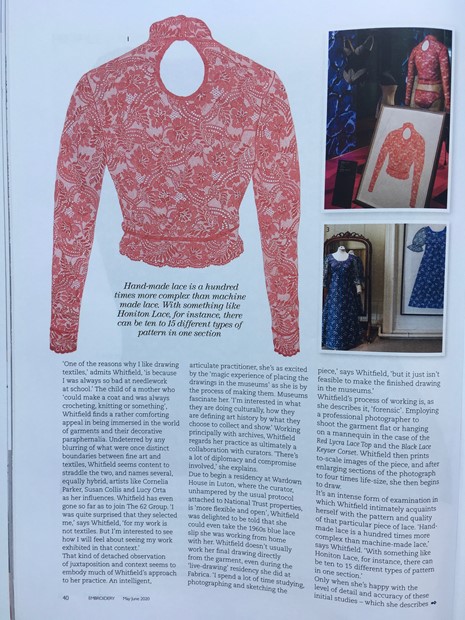 Embroidery Magazine article, by Teresa Whitfield