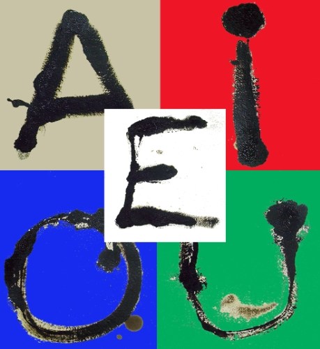 The colours of the vowels 'E'