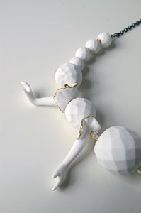 Cop A Feel (Large Faceted Necklace), by Rebecca Wilson