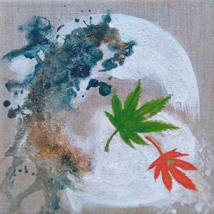 Japanese Enso Painting Momiji Maple, by Carol Denn