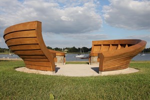 Clinker Boat Bench, by Tim Norris