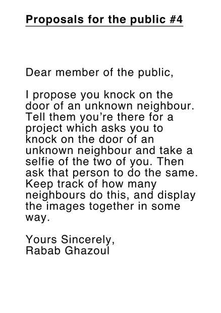 Proposals for the Public - Credit: Rabab Ghazoul