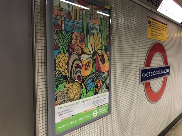 Brixton Market Poster commissioned by London Transport  2018 Displayed London Underground Stations