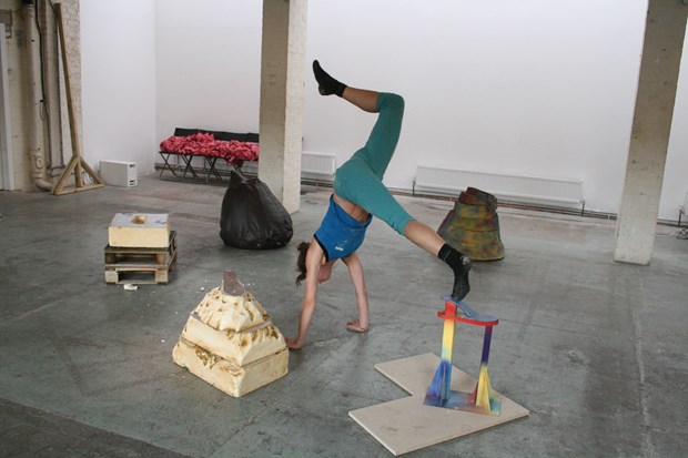 'Playful Menace' dance/sculpture R&D for Guest Projects (with Abigail Kessel) - Credit: dancer: Abigail Kessel