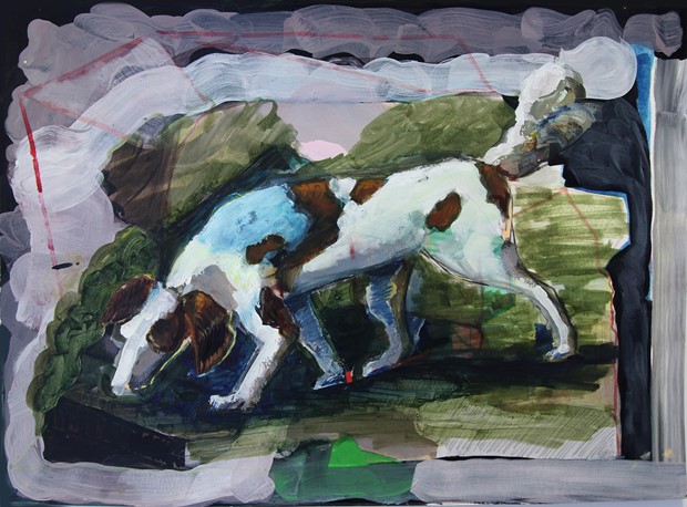 Wild Beast studies - Credit: Paul Newman Blue Dog 35 x 25 cm water colour Gouache ink on paper 2020