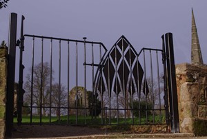 Church gate, by David Tucker